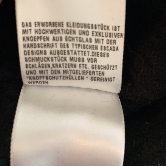 Escada Beautiful Virgin Wool Stretch Black Full Length Coat Made in Italy 🇮🇹 - Picture 10 of 16